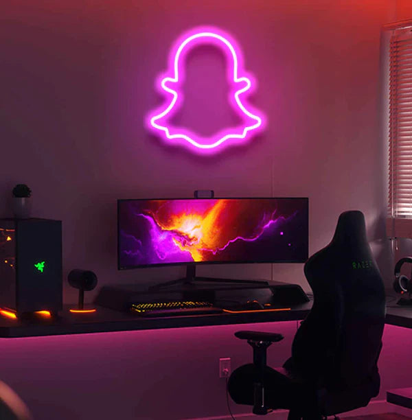 SNAPCHAT LOGO NEON SIGN