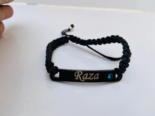 Name Engraved Dori Bracelet Unisex | Adjustable Band