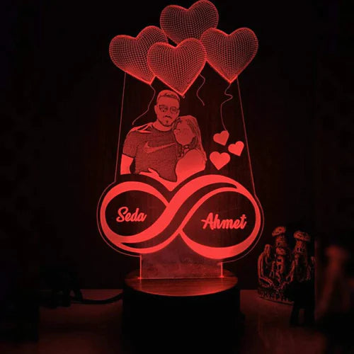 PICTURE & NAMED PERSONALIZED 3D ILLUSION LED Night LAMP