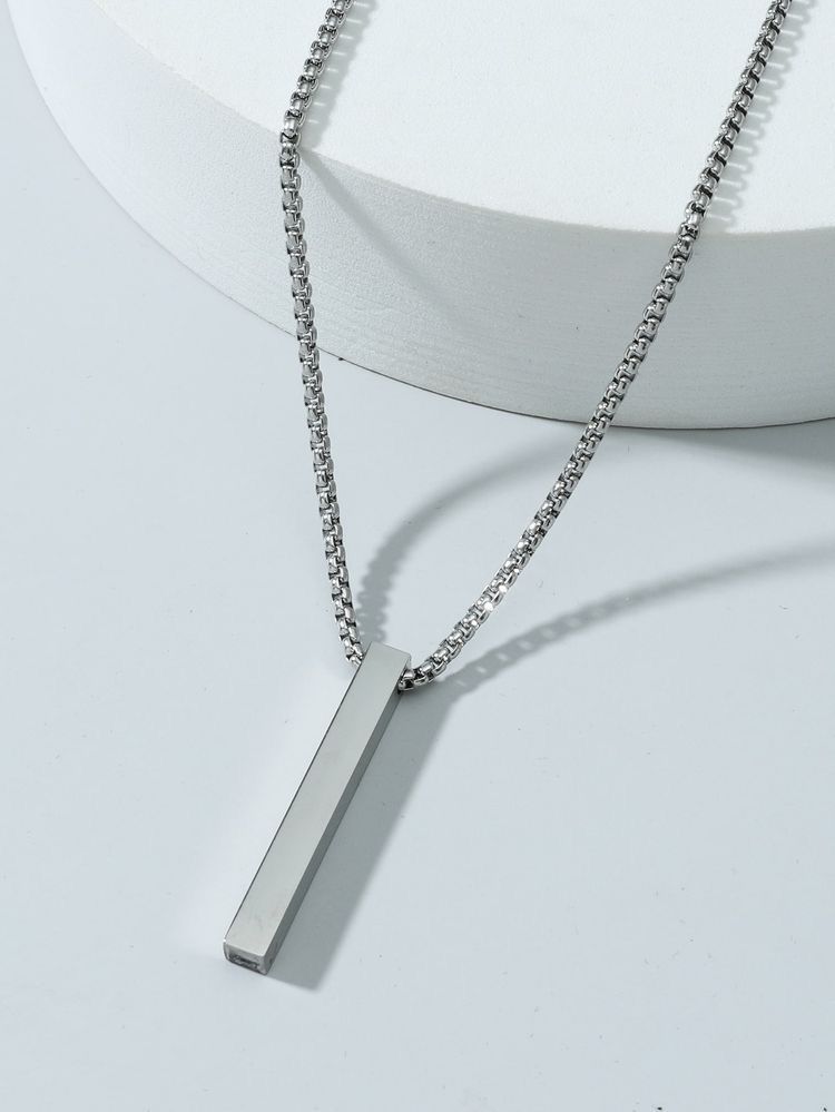 Customize Name Engraved 4d Bar Necklace
