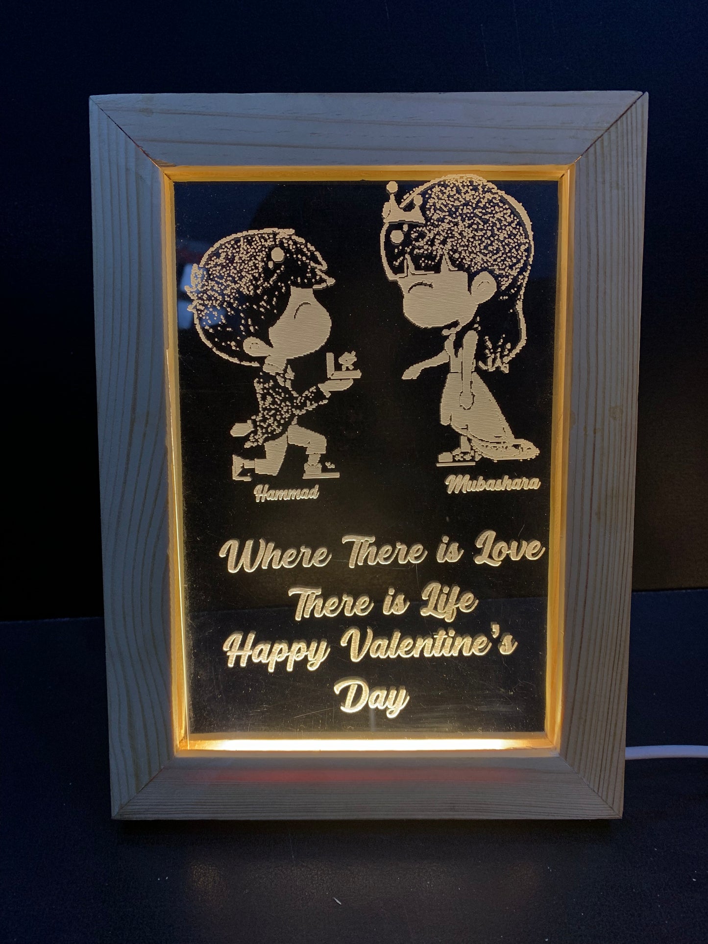 Valentine's Couple Light Frame Lamp FL2