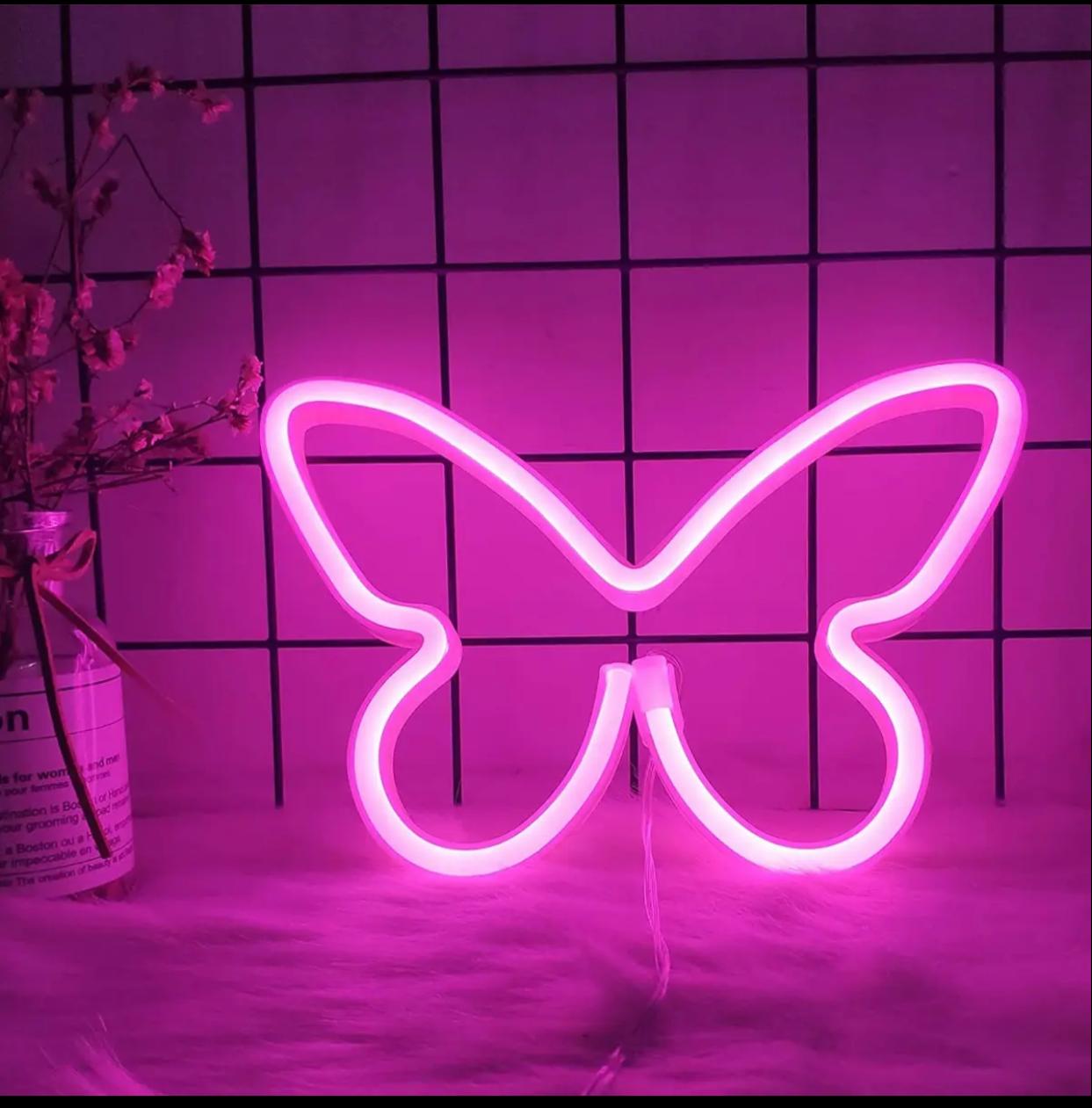 Butterfly's  Neon Sign Board