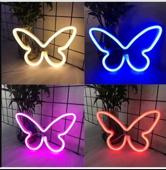 Butterfly's  Neon Sign Board