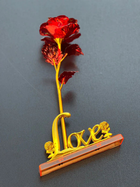 24KT Multi color Flower with LOVE Stand